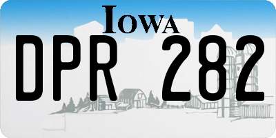 IA license plate DPR282