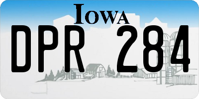 IA license plate DPR284
