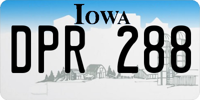 IA license plate DPR288
