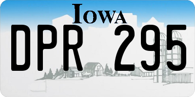 IA license plate DPR295