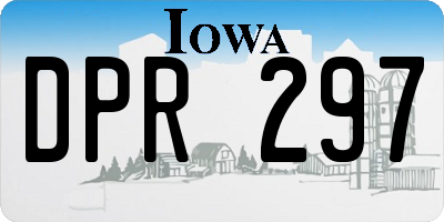 IA license plate DPR297