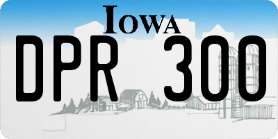 IA license plate DPR300