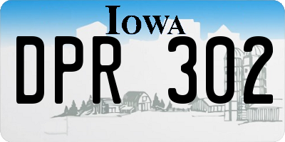 IA license plate DPR302