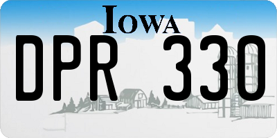 IA license plate DPR330