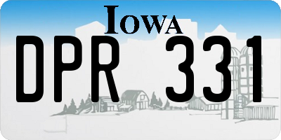 IA license plate DPR331