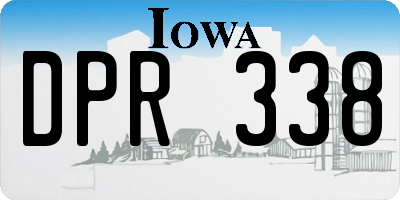 IA license plate DPR338