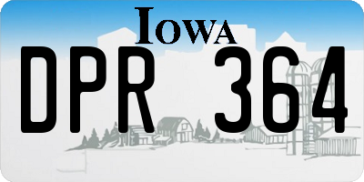 IA license plate DPR364