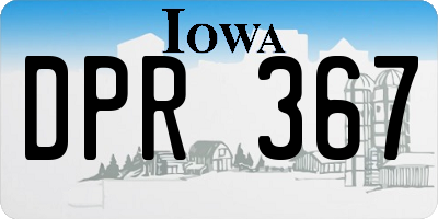 IA license plate DPR367
