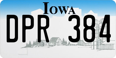 IA license plate DPR384
