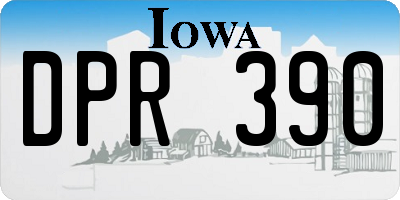 IA license plate DPR390