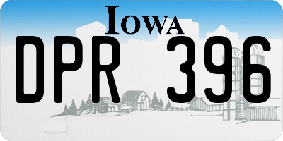 IA license plate DPR396