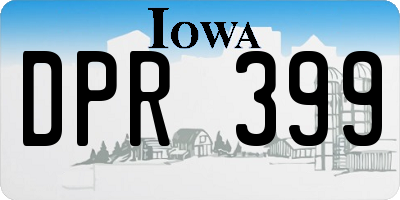 IA license plate DPR399