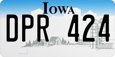 IA license plate DPR424