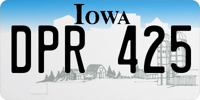 IA license plate DPR425