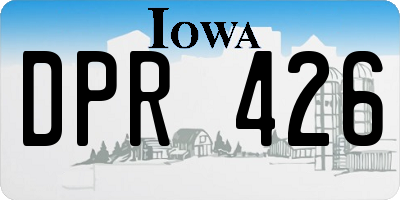 IA license plate DPR426