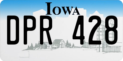 IA license plate DPR428