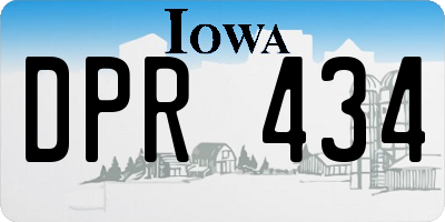 IA license plate DPR434