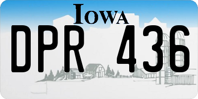 IA license plate DPR436