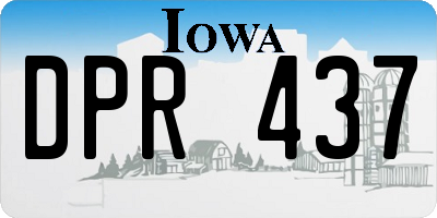 IA license plate DPR437