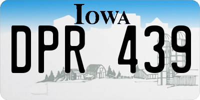 IA license plate DPR439