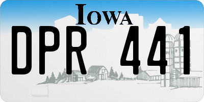 IA license plate DPR441