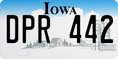 IA license plate DPR442