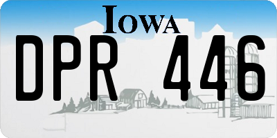 IA license plate DPR446