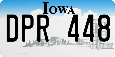 IA license plate DPR448