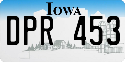 IA license plate DPR453