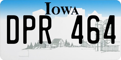 IA license plate DPR464