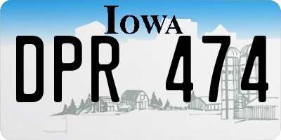 IA license plate DPR474