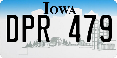 IA license plate DPR479