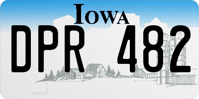 IA license plate DPR482