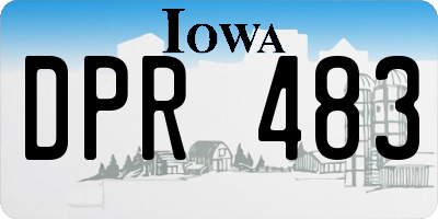IA license plate DPR483