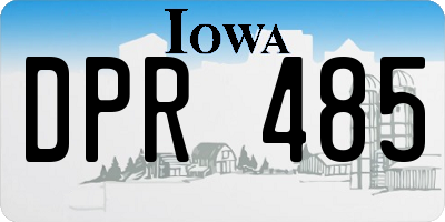 IA license plate DPR485