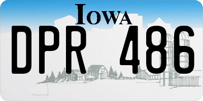IA license plate DPR486