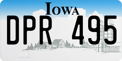 IA license plate DPR495