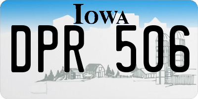 IA license plate DPR506
