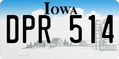 IA license plate DPR514