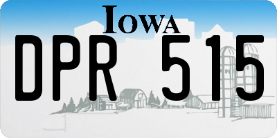IA license plate DPR515