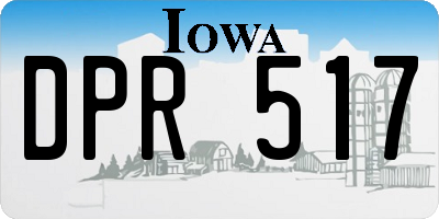 IA license plate DPR517