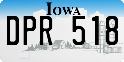 IA license plate DPR518
