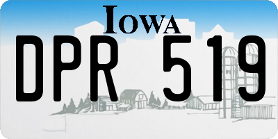 IA license plate DPR519