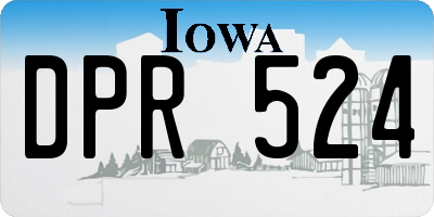 IA license plate DPR524