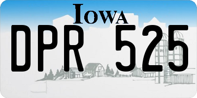 IA license plate DPR525