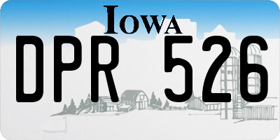 IA license plate DPR526