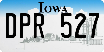 IA license plate DPR527