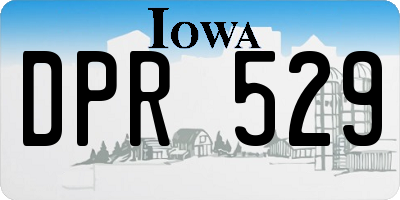 IA license plate DPR529