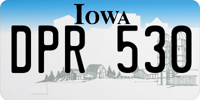 IA license plate DPR530
