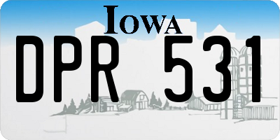 IA license plate DPR531